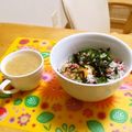 komutatata's cooksnap of when they made あっという間の三色丼（しらすオクラ納豆）.