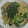 ◎ちゃ太郎◎'s cooksnap of when they made 松茸のお吸い物で簡単和風パスタ.
