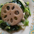 ＊asu's cooksnap of when they made レンコンと小松菜の炒め物.