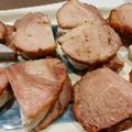 yu55's cooksnap of when they made 里芋の焼豚サンド・わさび風味.