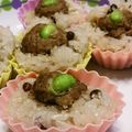 今年度いっぱい's cooksnap of when they made リメイク☆10分で赤飯シュウマイ.
