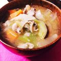 shomii☆'s cooksnap of when they made 具沢山♪絶品豚汁♪二段階煮込み.