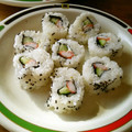 しのばぁたん's cooksnap of when they made かにかまの裏巻き寿司.