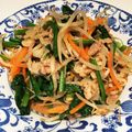 まこぴー's cooksnap of when they made ほうれん草と豚肉の味噌炒め.