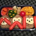 まっきー♪３７'s cooksnap of when they made 『見ざる聞かざる言わざる』簡単キャラ弁.
