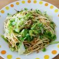 きんこはる's cooksnap of when they made ちりめん山椒とキャベツのペペロンチーノ.