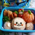 ｍａ＊ｋｏ's cooksnap of when they made おさるさん＊キャラ弁.