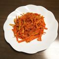 ♡ちびずたん♡'s cooksnap of when they made 人参とたらこの白だし炒め.