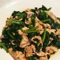 rukiruna's cooksnap of when they made 豚とほうれん草のオイバター炒め☆.