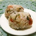 赤い電話's cooksnap of when they made 青じそと梅のおにぎり.