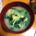 麻婆母神's cooksnap of when they made ワカメスープならぬほうれん草スープ.