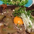 チャックねこ☆'s cooksnap of when they made ネギたま牛丼、黒毛和牛バージョン。.