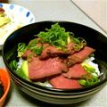 misyka's cooksnap of when they made アボカド•ローストビーフ丼.