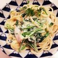 ♡さともん♡'s cooksnap of when they made ほうれん草とベーコンの濃厚クリームパスタ.