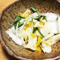 micchily's cooksnap of when they made 白菜の芯とゆずの甘酢漬け.
