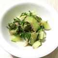 kikiyan's cooksnap of when they made 水菜とチンゲン菜の炒め物.