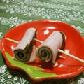 赤い電話's cooksnap of when they made お弁当の隙間に＊ハムと海苔のぐるぐる.