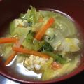 yurippii's cooksnap of when they made 春キャベツと卵のふわふわ春色スープ♪.