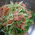 12きなこ's cooksnap of when they made 簡単5分♡焼豚と水菜の胡麻ラーポンサラダ.