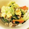 pooqv's cooksnap of when they made 肉と卵と野菜のにんにくオイスター炒め.