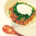 ぎゅうかく's cooksnap of when they made ネギたっぷり☆ピリ辛味噌そぼろ丼.