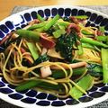 まめちゃん710's cooksnap of when they made 超簡単！イカと緑の野菜の美味しいパスタ☆.