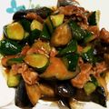 ぽこんたん's cooksnap of when they made 簡単！ナスとキュウリの味噌炒め.