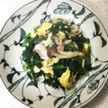 RoomA's cooksnap of when they made ほうれん草とハムと玉子の塩麹炒め.