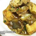 n@tsumi's cooksnap of when they made 焼き茄子絹揚げ豚カルビの　カレー丼^^♪.