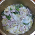 4時ママ's cooksnap of when they made 大根と白菜とお肉のあったかお鍋.