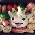 クックIPJQXZ☆'s cooksnap of when they made 妖怪ウォッチ☆☆トゲニャンのキャラ弁☆☆.