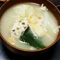 ♡キイロイトリ♡'s cooksnap of when they made 春キャベツと鶏ささみつくねの お味噌汁.