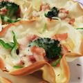 Buckcherry's cooksnap of when they made はんぺんin餃子の皮でカップPizza♪.