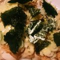 kaeかえちゃん's cooksnap of when they made 和風ささみピザ♪餅入り♪.