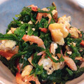 kinn0ti's cooksnap of when they made わさび菜と桜エビのふんわり卵炒め♡.