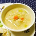 YUZUNICO's cooksnap of when they made 根菜とシーチキンの酒粕汁✿.