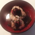 ラクラクダ's cooksnap of when they made ほっこり◉焼きおむすびの梅茶丼.