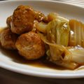 ぽんちっちい's cooksnap of when they made レンコン入りふわふわ鶏団子と白菜の煮物.