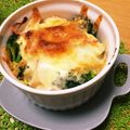 MINI3's cooksnap of when they made ブロッコリーとかにかまサラダのチーズ焼き.