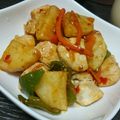 ☆kanachoco's cooksnap of when they made 鶏と根菜のピリ辛オイスター炒め.