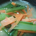 かぴーな's cooksnap of when they made 小松菜 人参 さつま揚げの お味噌汁！.