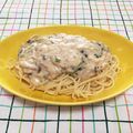 クックZ4M2C1☆'s cooksnap of when they made サーモンとほうれん草のクリームパスタ.