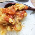 目指せ台所の益荒男's cooksnap of when they made トマトと玉子のカラフル炒め♪.