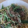 トロトトロ's cooksnap of when they made 男の料理！！ひき肉と水菜のパスタ.