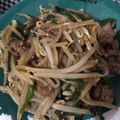 クック6BX04L☆'s cooksnap of when they made 牛ニラもやし炒め.