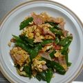 たれめの女の子's cooksnap of when they made きぬさやとベーコンの卵とじバター風味.