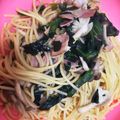 ようこっぷ's cooksnap of when they made ほうれん草とベーコンの和風パスタ.
