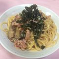 みかんふらわー's cooksnap of when they made 簡単♡めんつゆで和風パスタ♡.