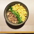 ちびはんたま's cooksnap of when they made 麺つゆだけであっさり鶏そぼろの三色丼♪.