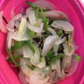クックHB8RA4☆'s cooksnap of when they made レンジde♡ピーマンと玉ねぎの塩昆布和え.